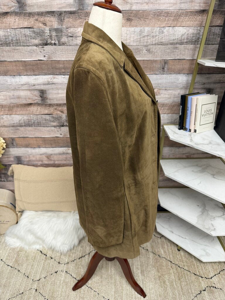 Banana Republic Suede Leather Jacket /w Buttons