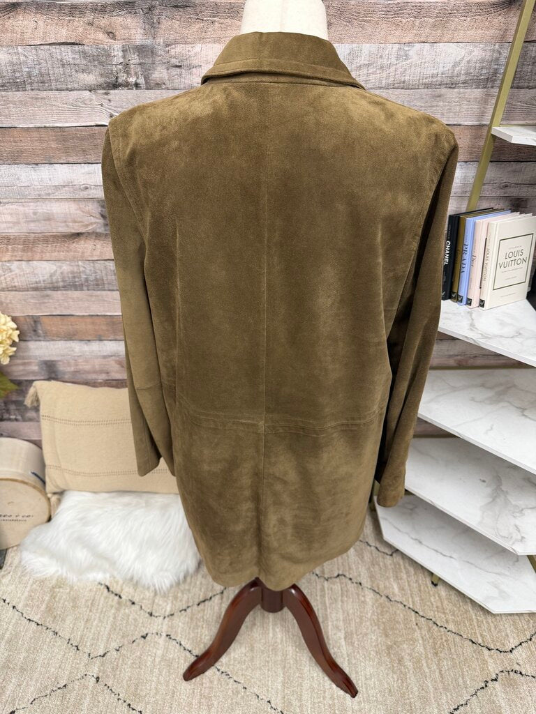 Banana Republic Suede Leather Jacket /w Buttons