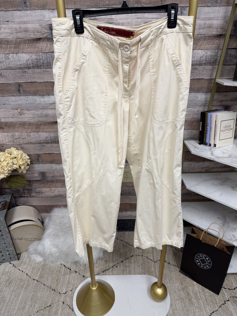 Barbara Lesser Fibers Cream Cargo Pants 10 Barbara Lesser Fibers Cream 10 women PANTS