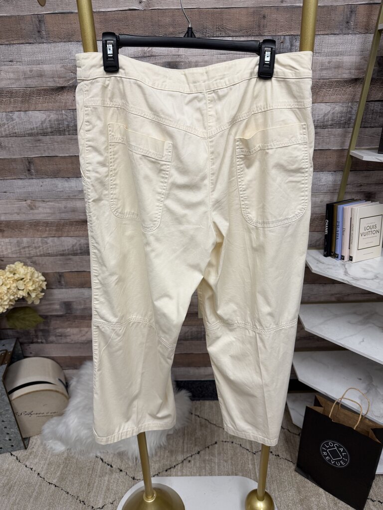 Barbara Lesser Fibers Cream Cargo Pants 10 Barbara Lesser Fibers Cream 10 women PANTS