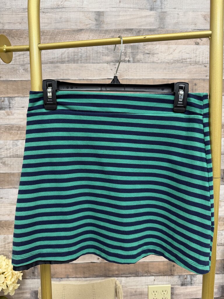 Zara Blue/Green Chevron Pattern Mini Skirt