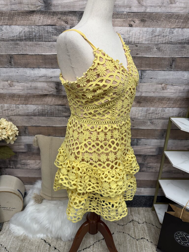 Lulu's Yellow Crochet Dress