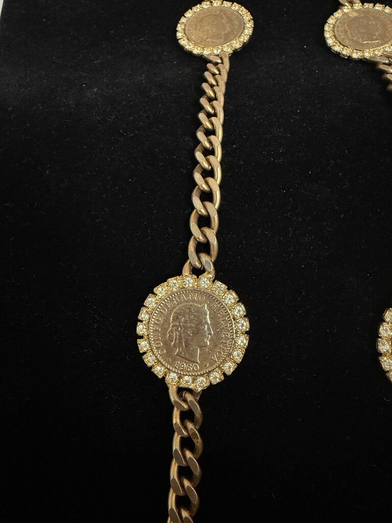 Vintage Metal Coin Necklace