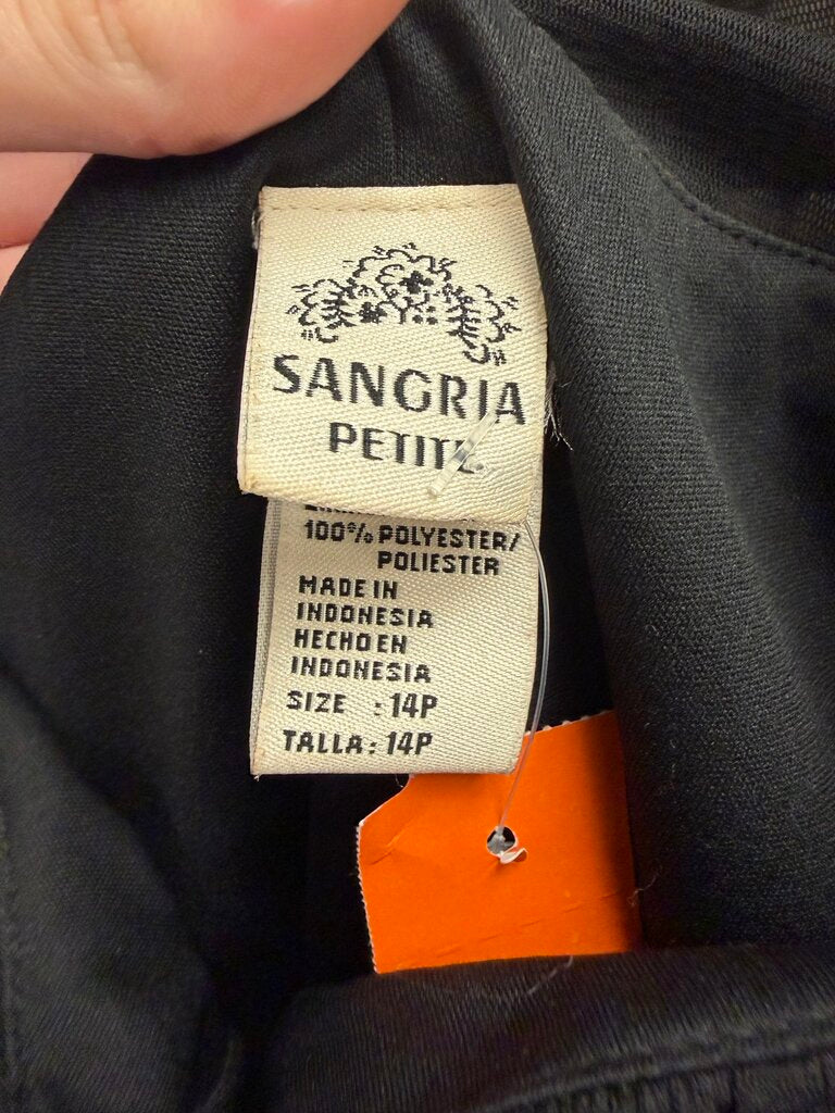 Sangria Black Sleeveless Top W/ Mesh Panels