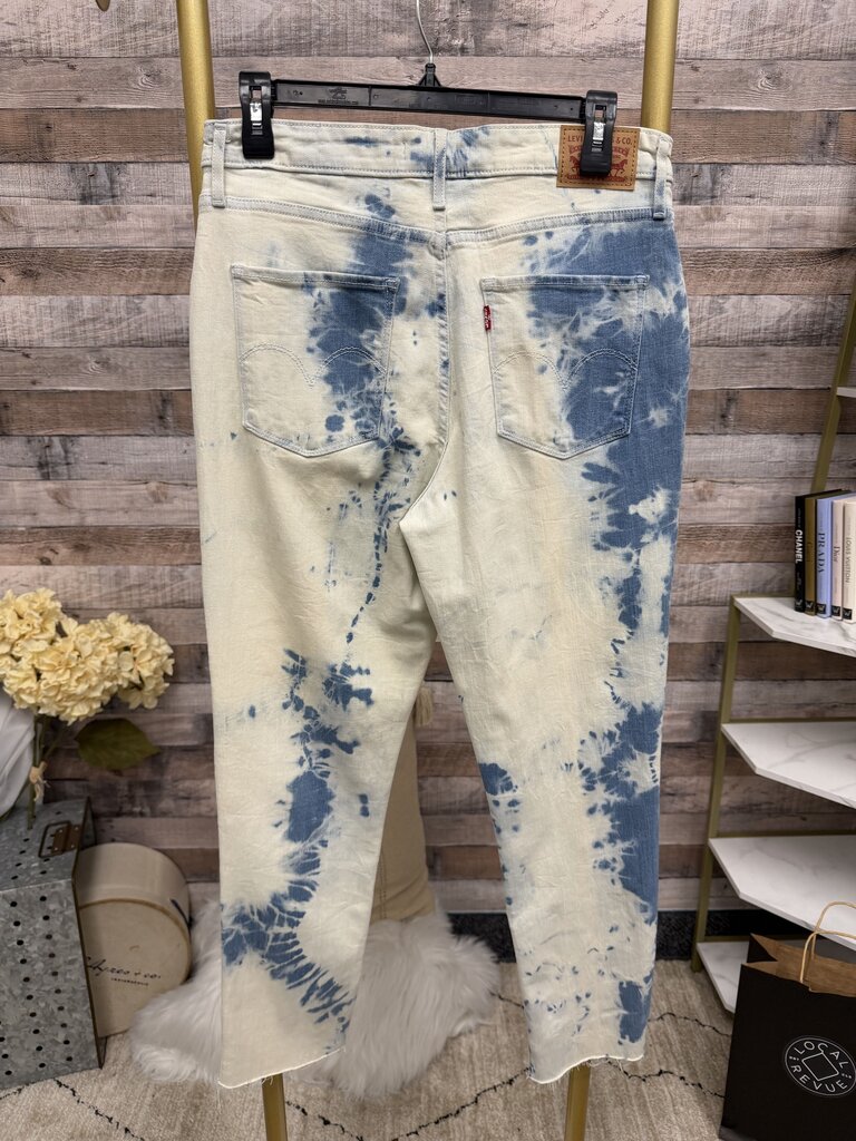 Levis Light Tie-Dye 721 High Rise Skinny Ankle