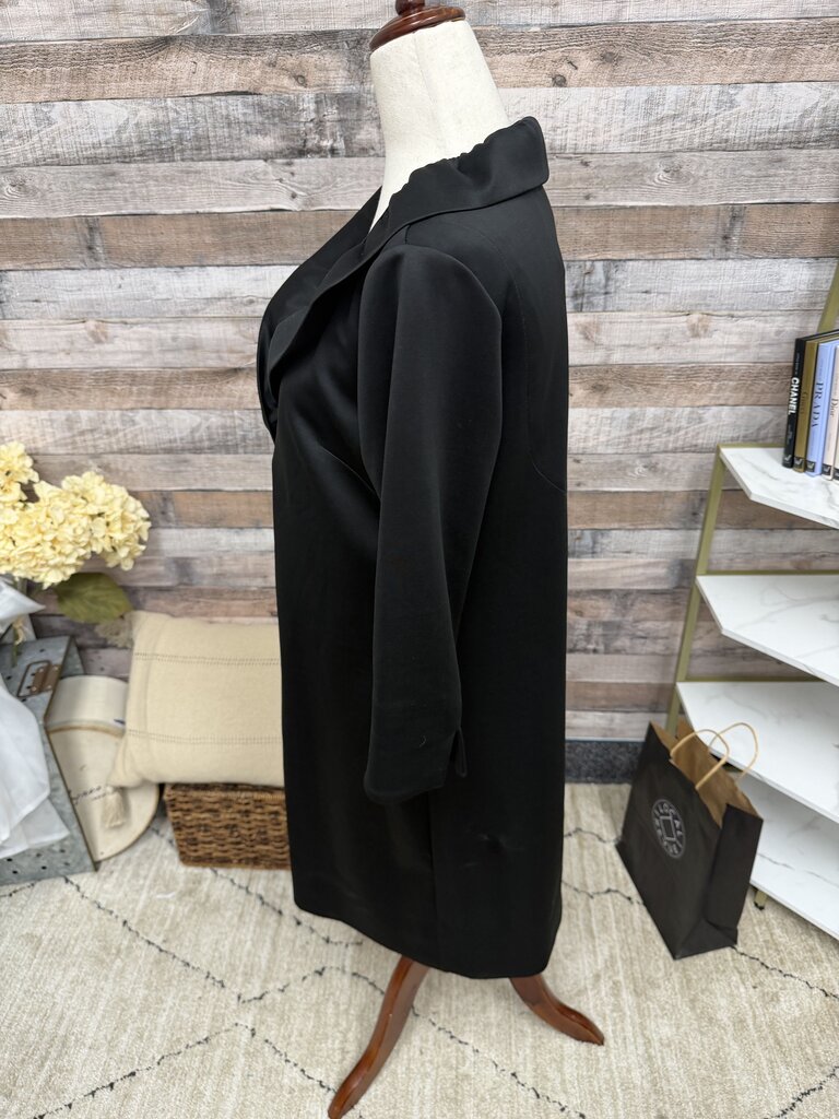 Gretchen Scott Black 3/4 Sleeve Dress W/Collar and Pink Lining Gretchen Scott Black Medium women DRESSES