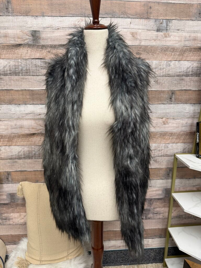 BCBG Faux Fur Vest BCBG Gray Small women VESTS