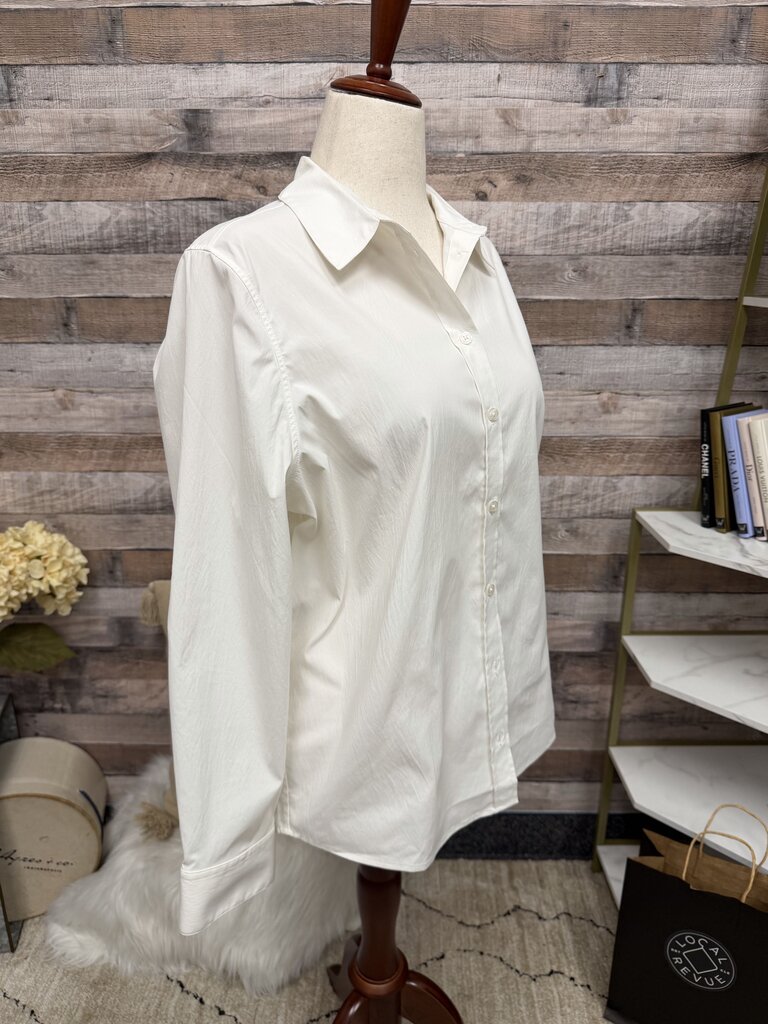 Athleta White Bouton Down Shirt
