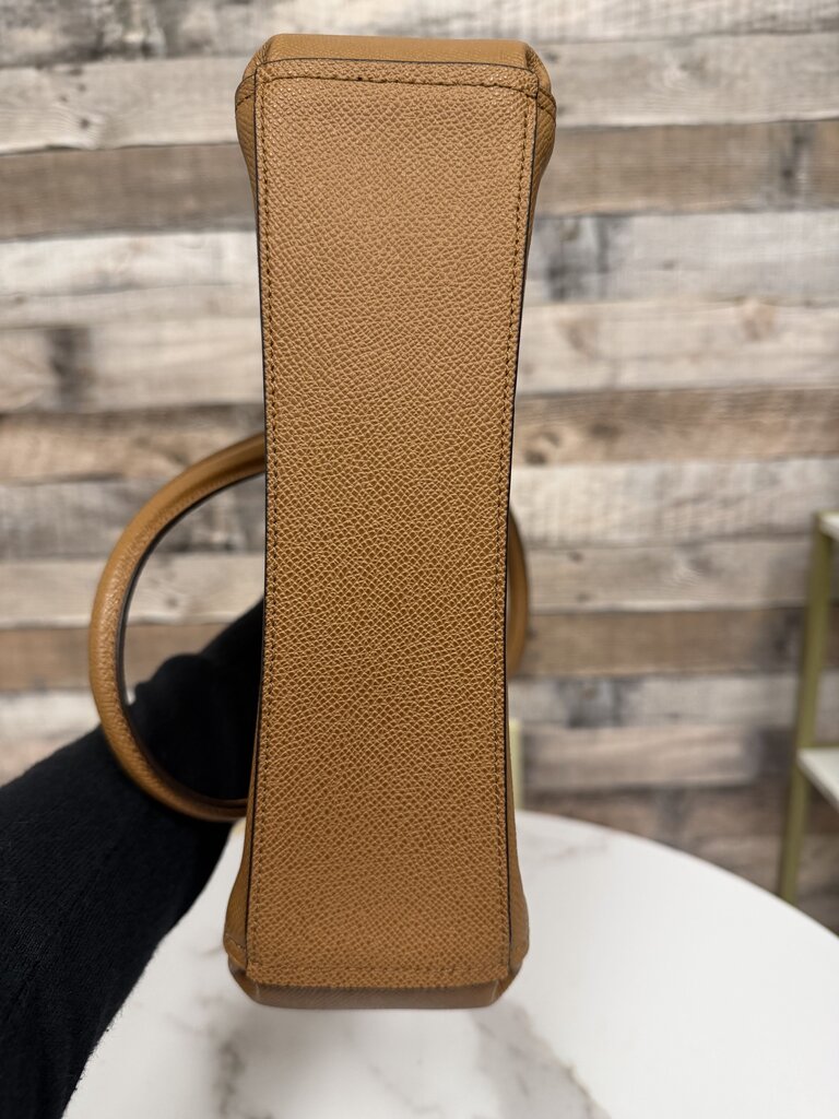 NWT Coach Cognac Crossgrain Brooke Leather Satchel