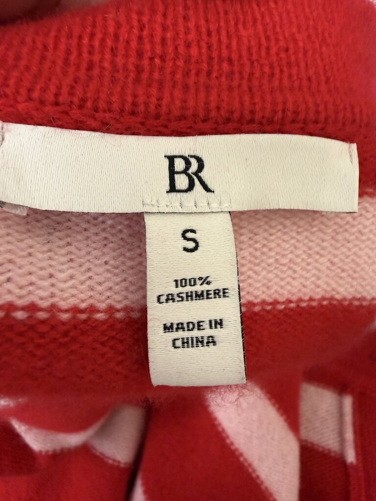 Banana Republic Red/Pink Striped Cashmere Sweater Set