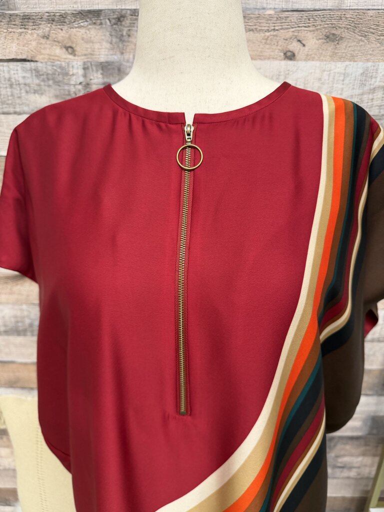 Trina Tunk Red W/ Rainbow Stripe Yanna Dress