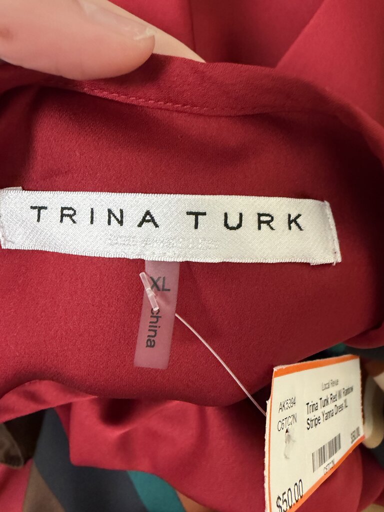 Trina Tunk Red W/ Rainbow Stripe Yanna Dress