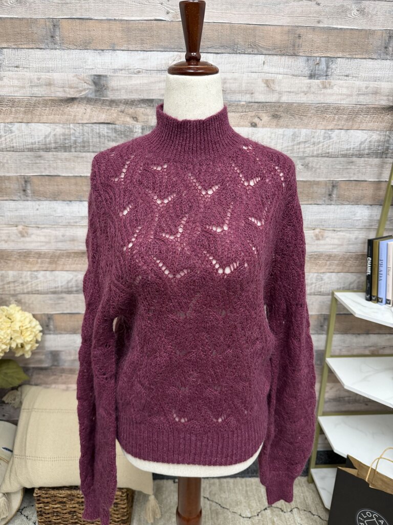 Astr the label NWT purple mock neck knit sweater ASTR The Label Purple S women SWEATERS