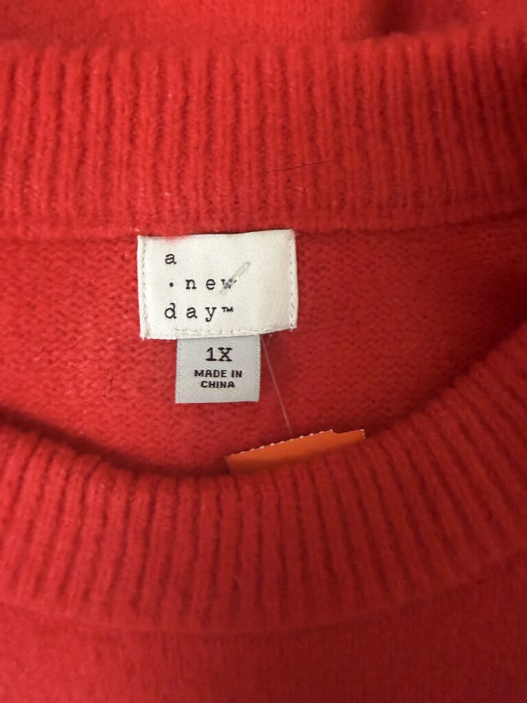 A New Day "sweater weather" red/pink sweater
