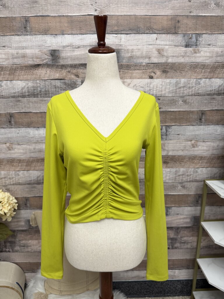 Jessica Simpson Active lime ruched long sleeve