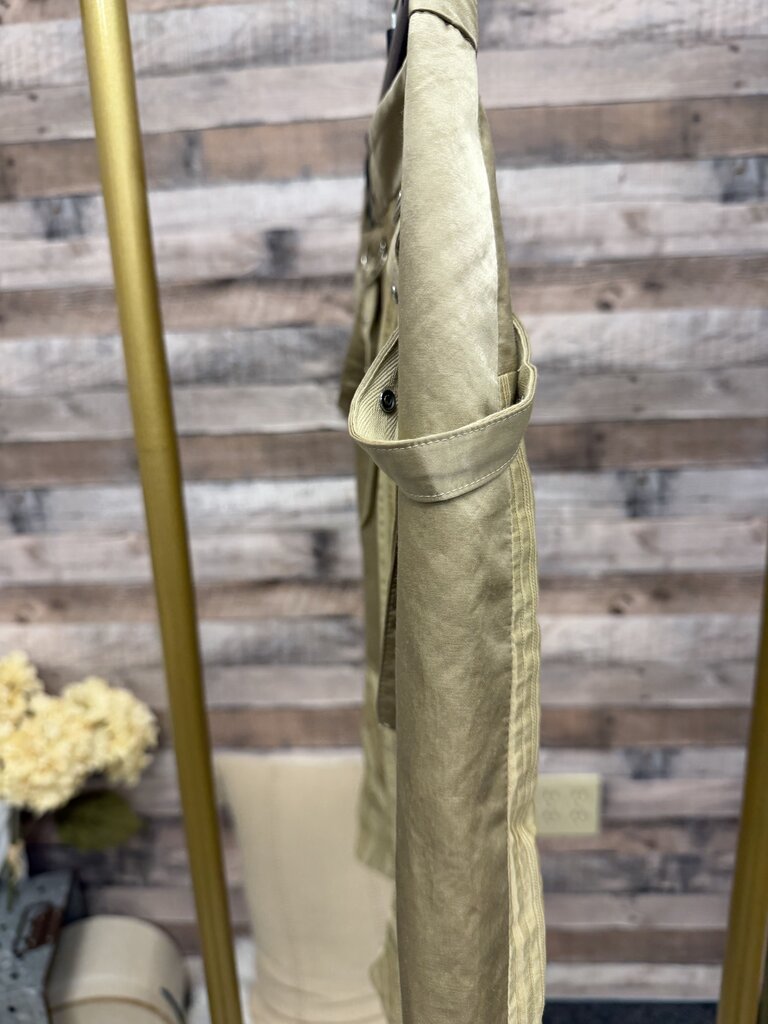 infinitif paris gold skirt with grommet strap detail