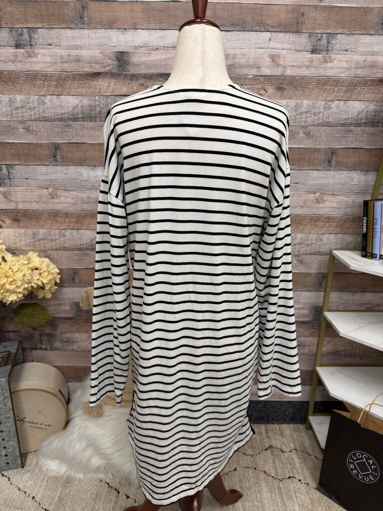 Caslon White w/ Stripes "Je L'Aime" Dress