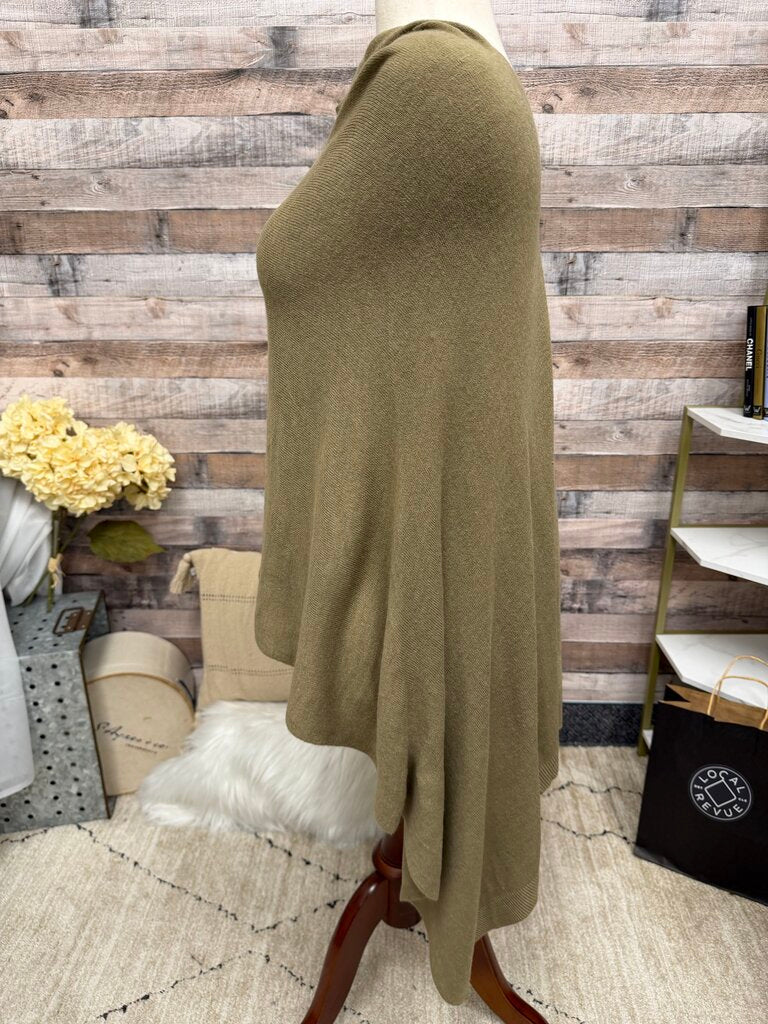 Gena Accessories tan asymmetrical poncho