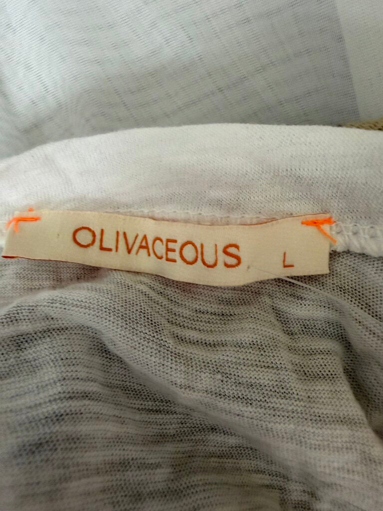 Olivaceous cheetah print w/ white layer long sleeve top