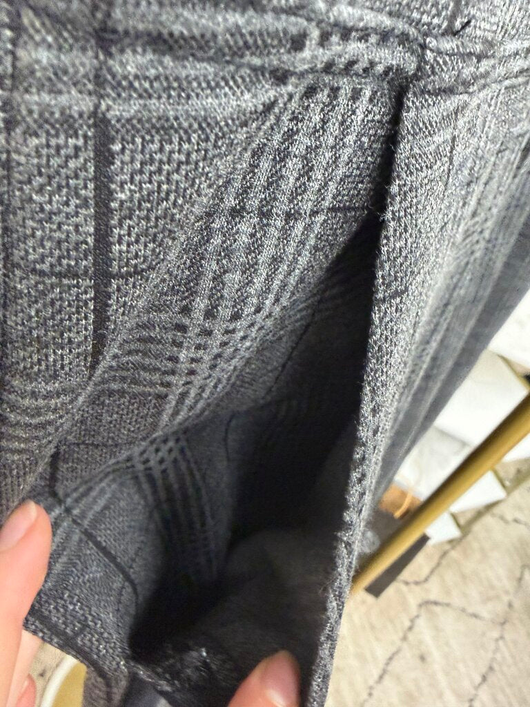 Wearables grey/black plaid pants w/ black side stripe