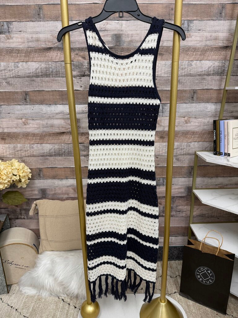 Le Lis navy/white stripe crochet dress Le Lis navy/white XS women DRESSES