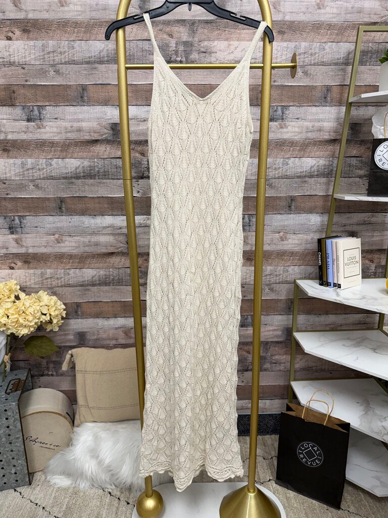 Freshman 1996 cream crochet maxi dress
