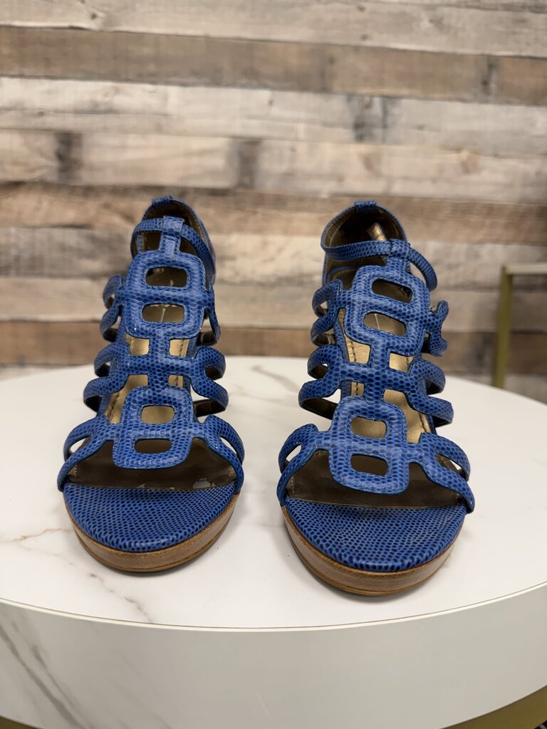 Linea Paolo blue strappy heels Linea Paolo Blue 6 women HEELS