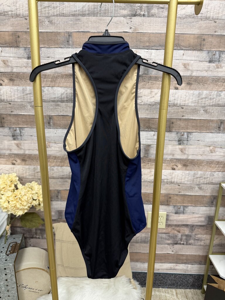 J. Crew NWT navy/black one piece zip front swimsuit J Crew navy/black 2 women SWIM