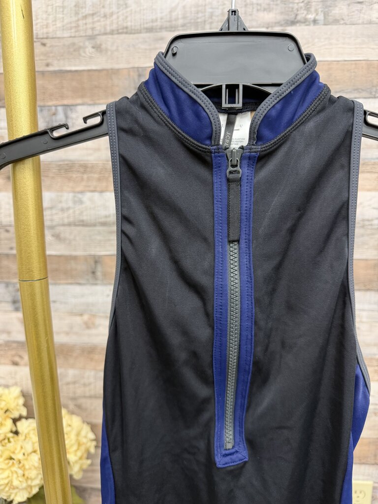 J. Crew NWT navy/black one piece zip front swimsuit