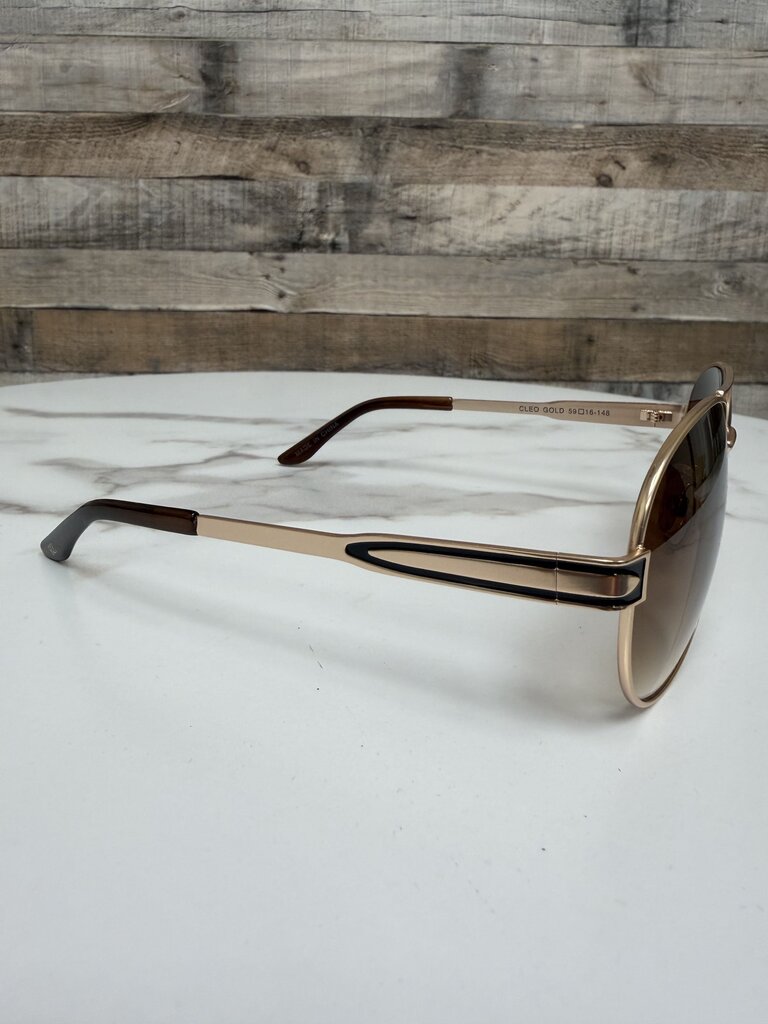 RZ by Rachel Zoe aviator sunglasses brown gradient frame RZ by Rachel Zoe gold/brown OS women ACCESSORIES