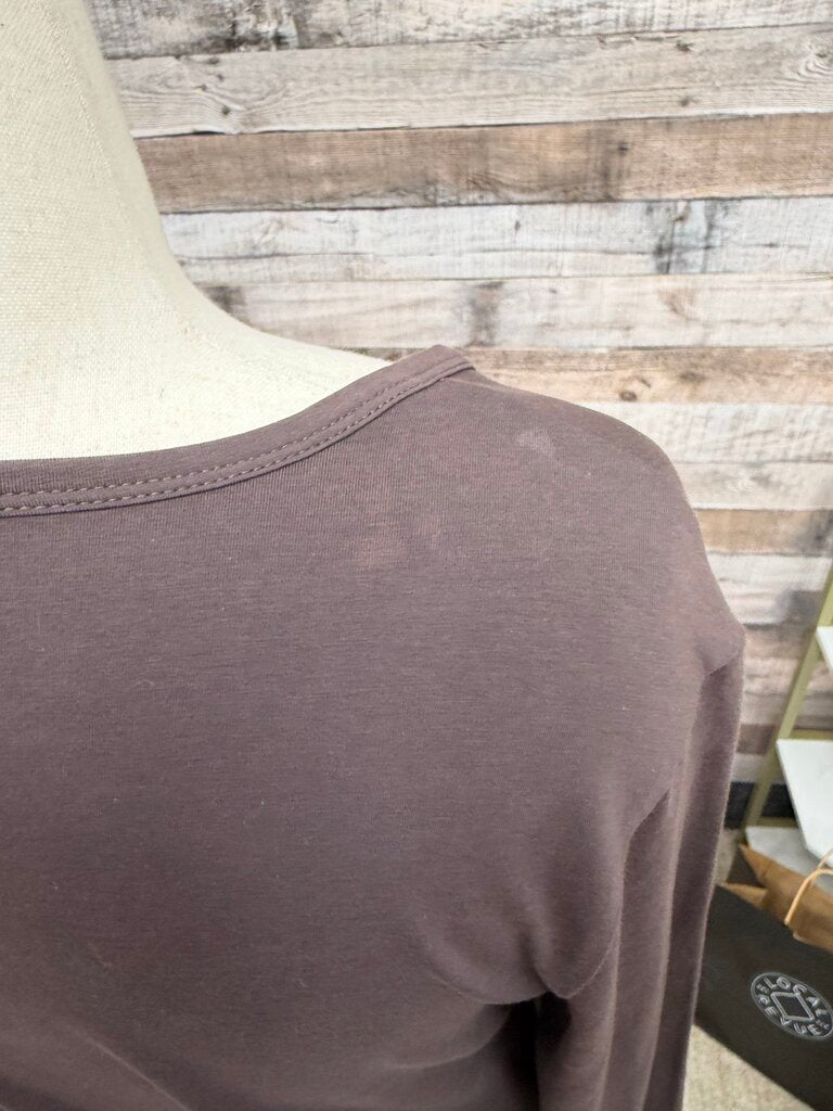 Peruvian Connection brown long sleeve tee