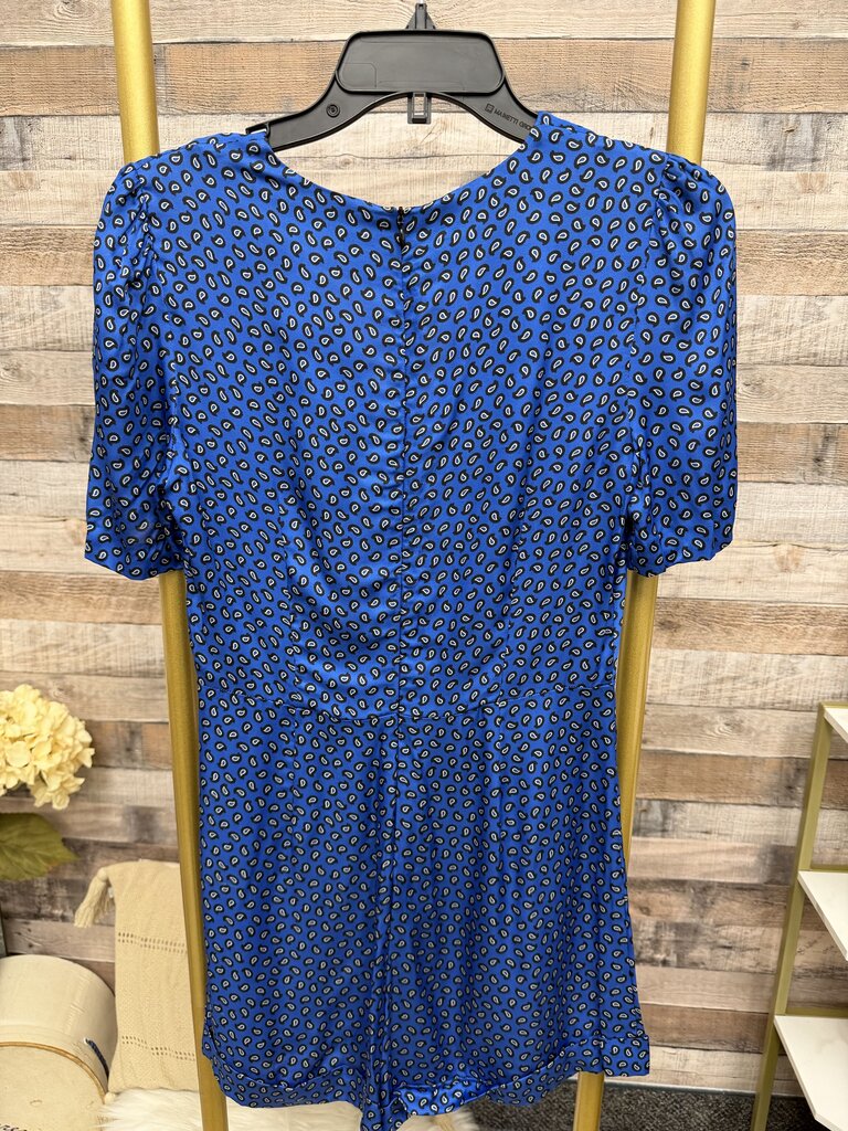 Maje blue patterned silky romper Maje blue 36 women JUMPSUITS/ROMPERS