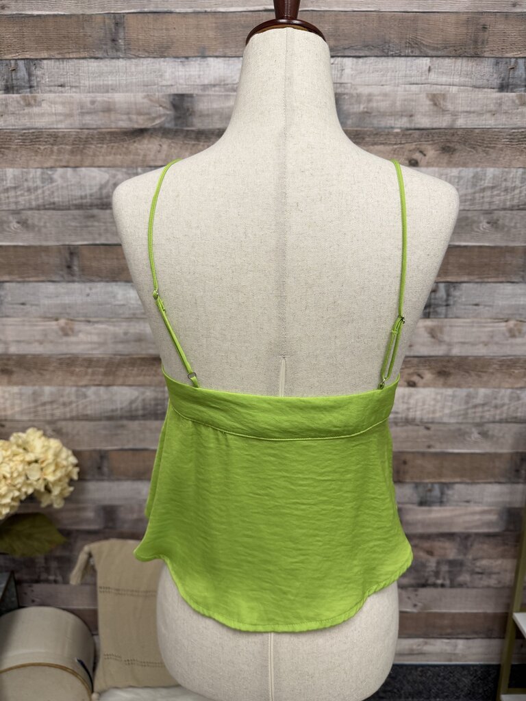Urban Outfitters chartreuse crop cami