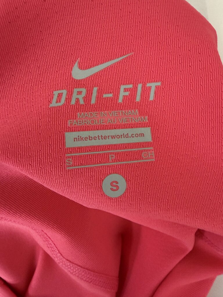 Nike pink dri fit boat neck 3/4 sleeve top