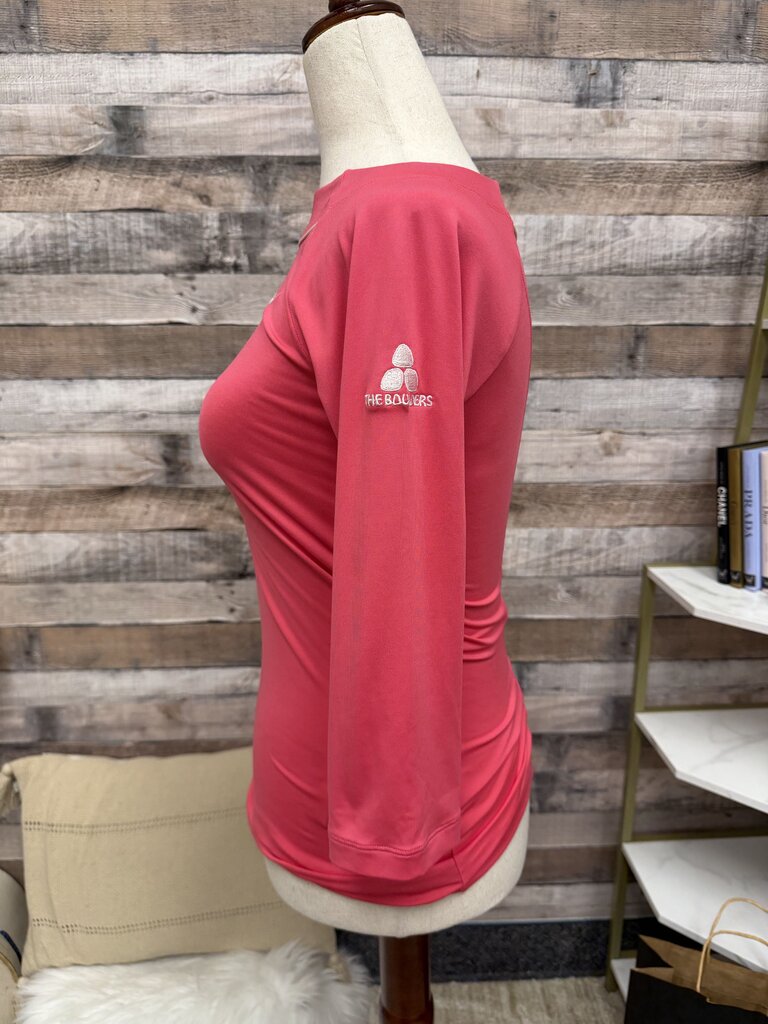 Nike pink dri fit boat neck 3/4 sleeve top
