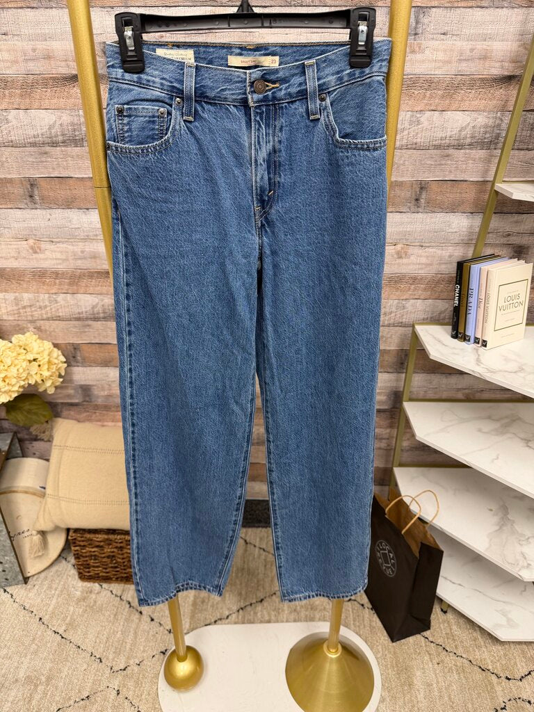 Levi's baggy dad jean medium wash Levi's blue 23 women JEANS
