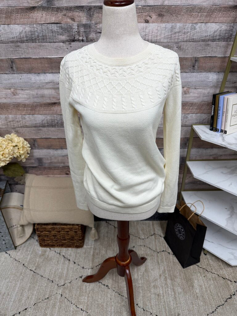 Talbots cream sweater w/ cream nordic neckline Talbots cream XS women SWEATERS