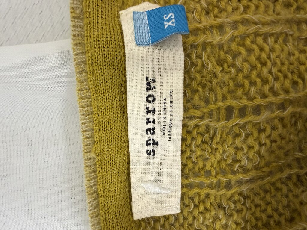 Anthropologie Sparrow Yellow Ombre Cable Knit Sweater