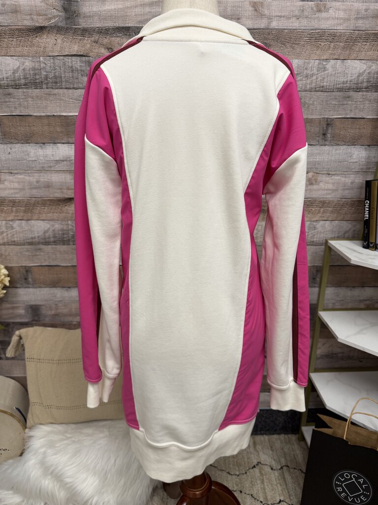 Anthro Daily Practice Pink Cotton Sporty Dress W/ Zipper