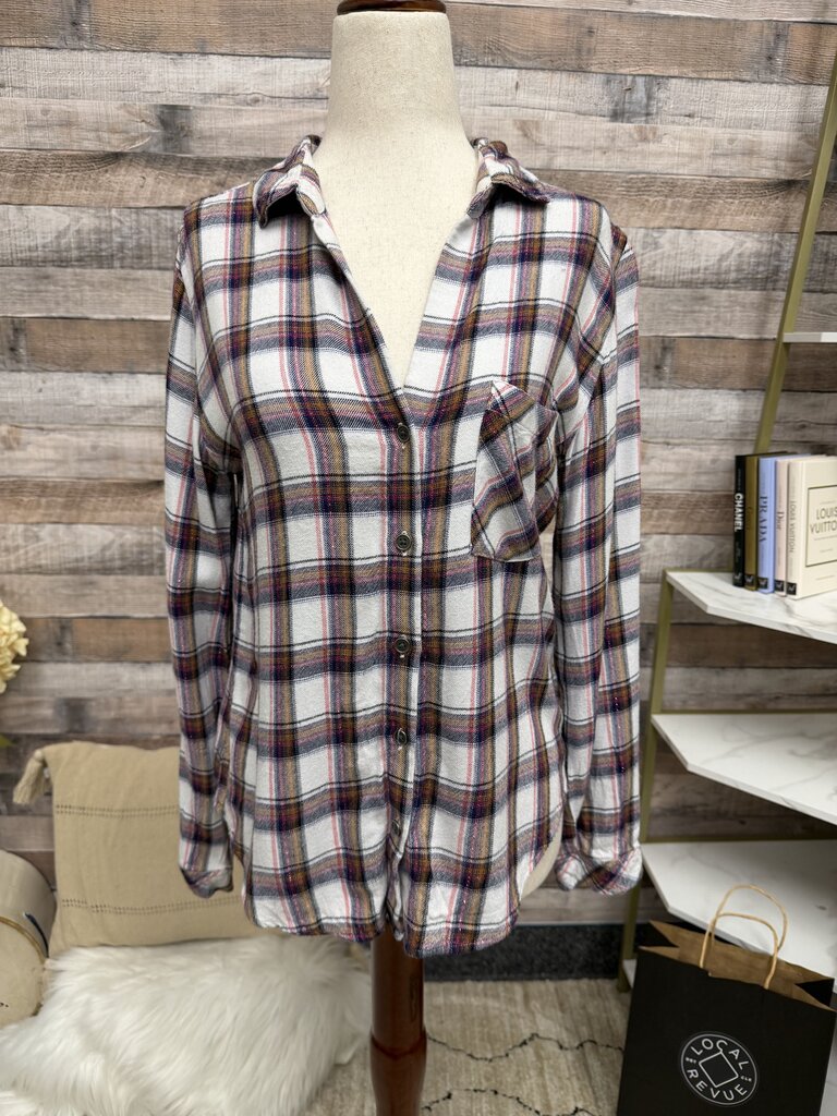 Cloth & Stone Plaid Flannel Button Up Shirt