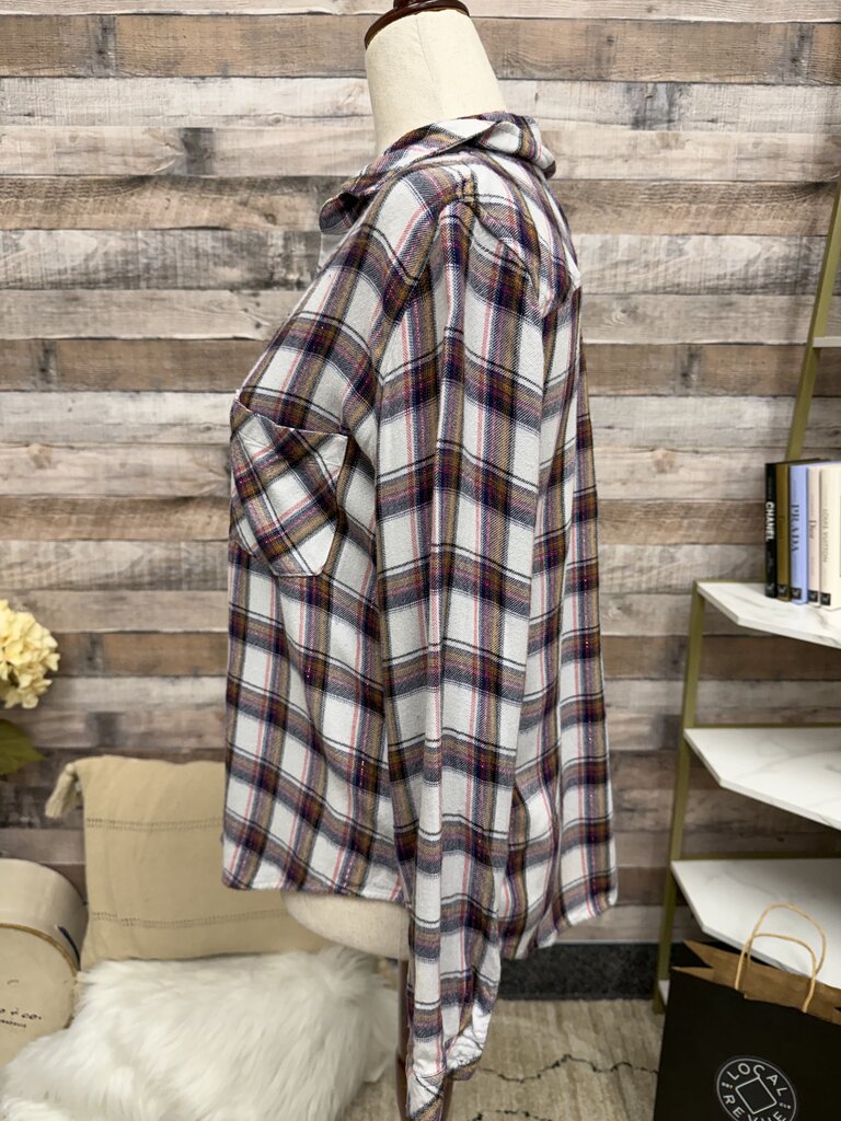 Cloth & Stone Plaid Flannel Button Up Shirt