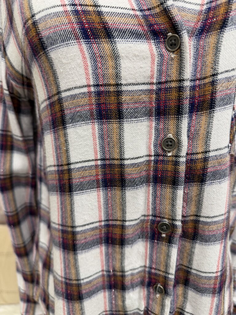 Cloth & Stone Plaid Flannel Button Up Shirt