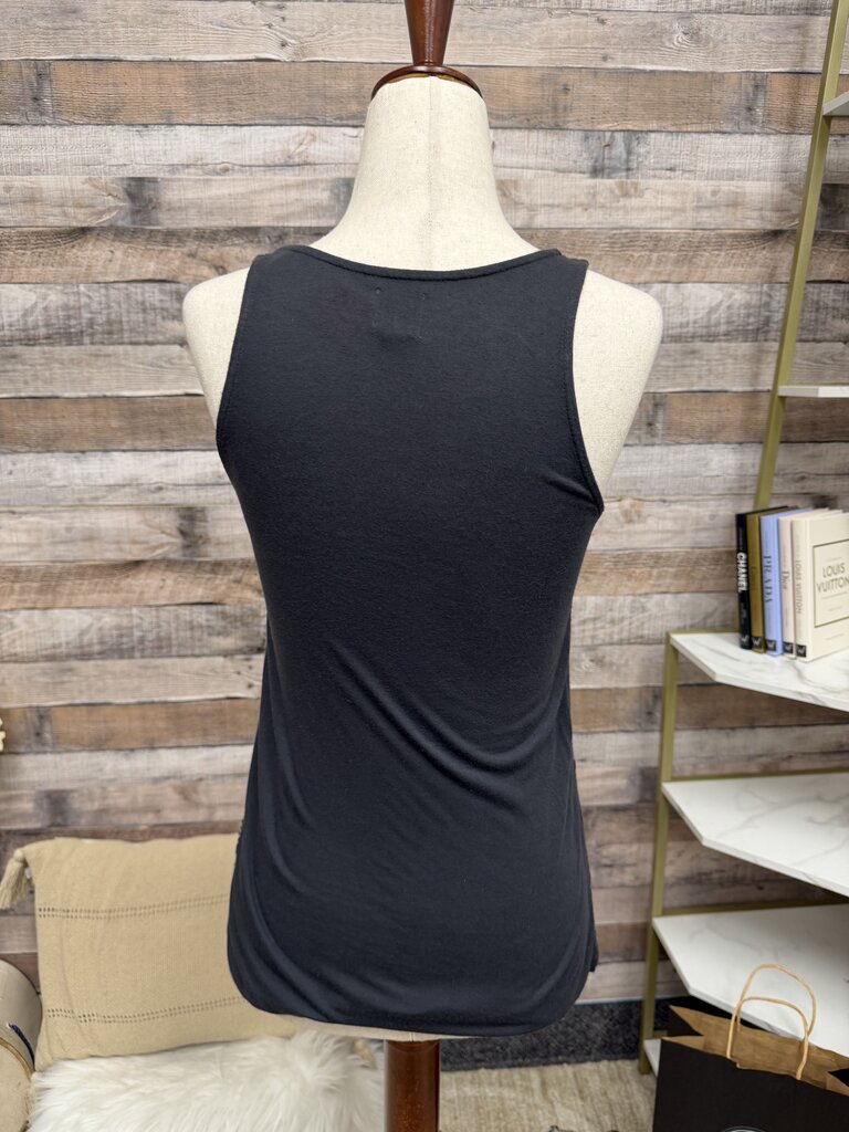 HWR Charcoal Gray Embroidered Tank HWR Gray/Gold XS women TOPS