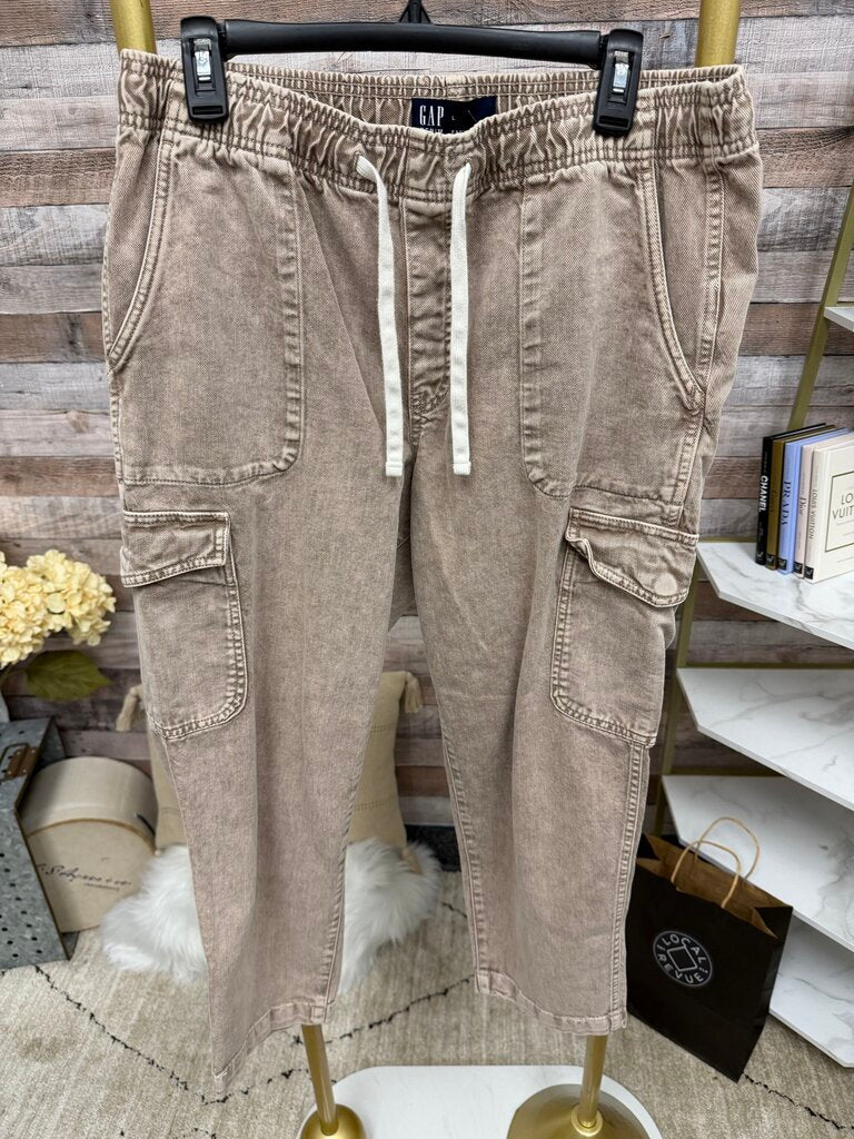 Gap brown drawstring cargo joggers Gap Brown L women JOGGERS