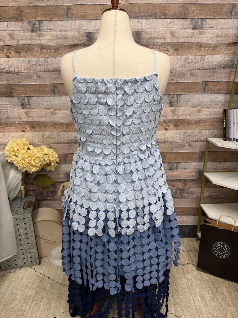 Just Me blue ombre disc embellished midi dress