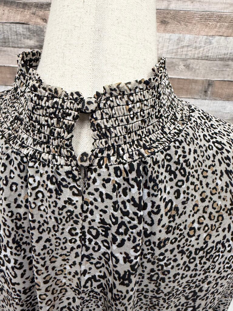1. State cheetah print sleeveless mock neck mini dress 1. State beige/black XL women DRESSES