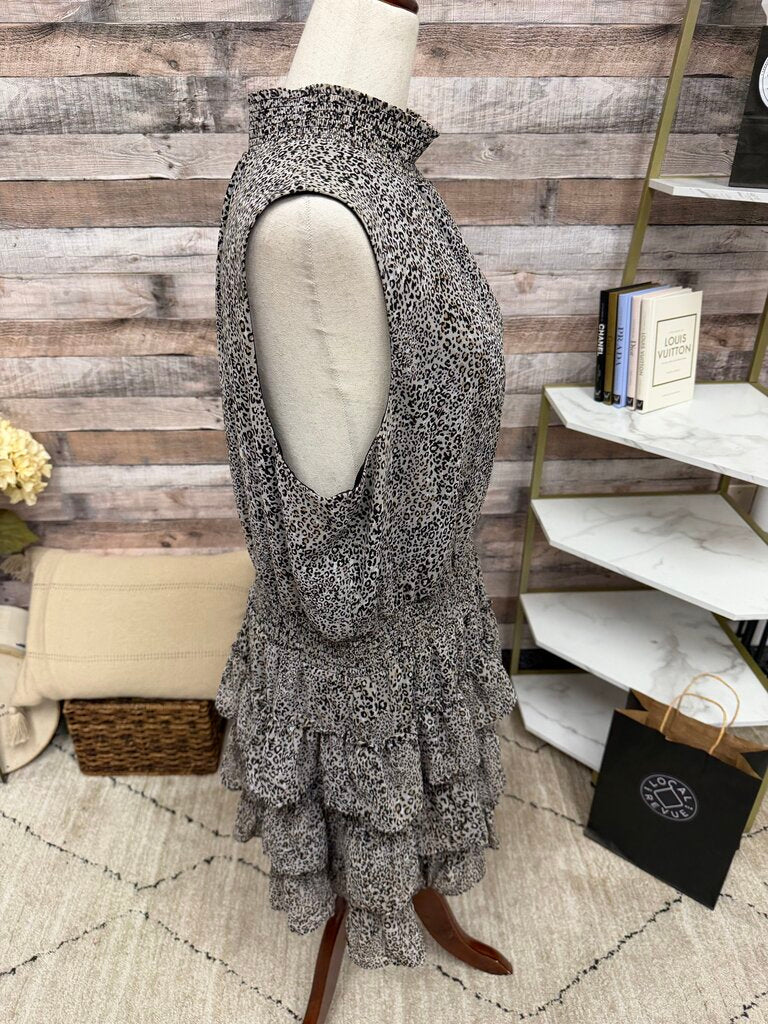 1. State cheetah print sleeveless mock neck mini dress 1. State beige/black XL women DRESSES
