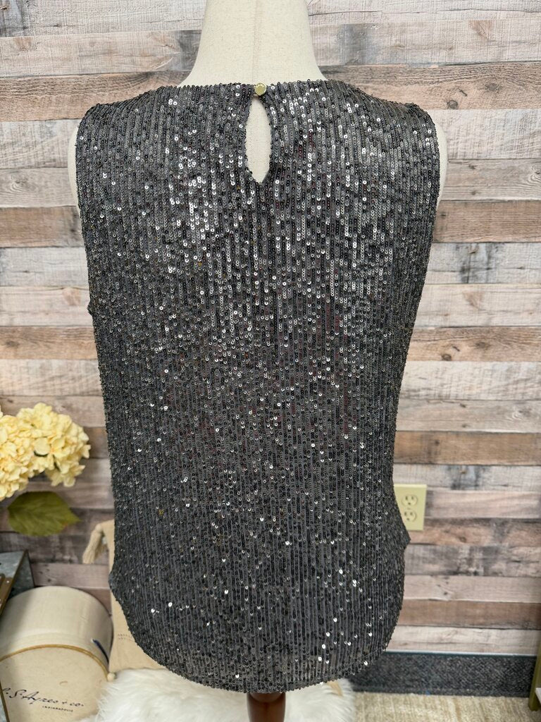 DKNY NWT grey sequined tank top DKNY Grey L women TOPS