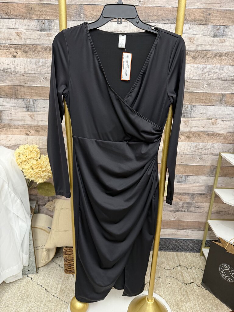 Popilush black built-in shape wear long sleeve dress Popilush black L women DRESSES