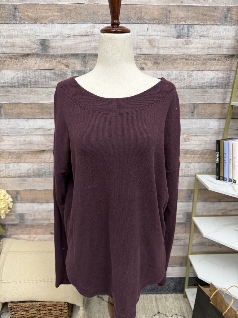 Athleta deep burgundy open back sweater Athleta burgundy S women SWEATERS